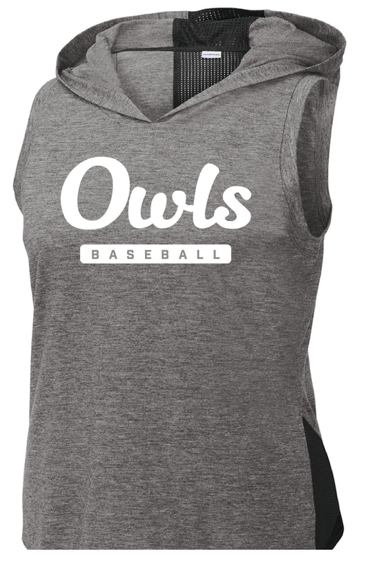 ST Womens Posicharge Sleeveless Hoodie (OWLS)